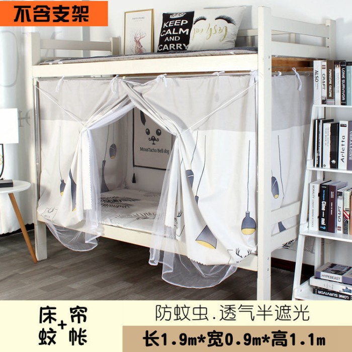 Mahasiswa Asrama Kelambu Kasur Tirai Terintegrasi Sepenuhnya Tertutup