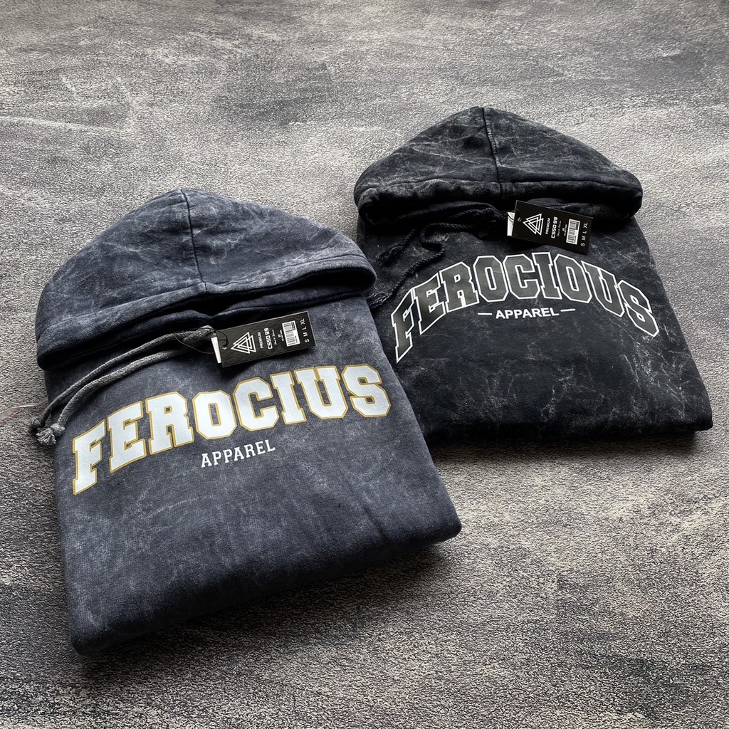 JAKET SWEATER HOODIE SANDWASH ORIGINAL FEROCIOUS FULL TAG&amp;LABEL - FREE STICKER