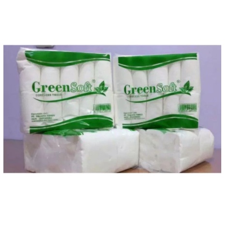 TISU GREEN SOFT GULUNG TANPA TULANG ISI 10 PCS