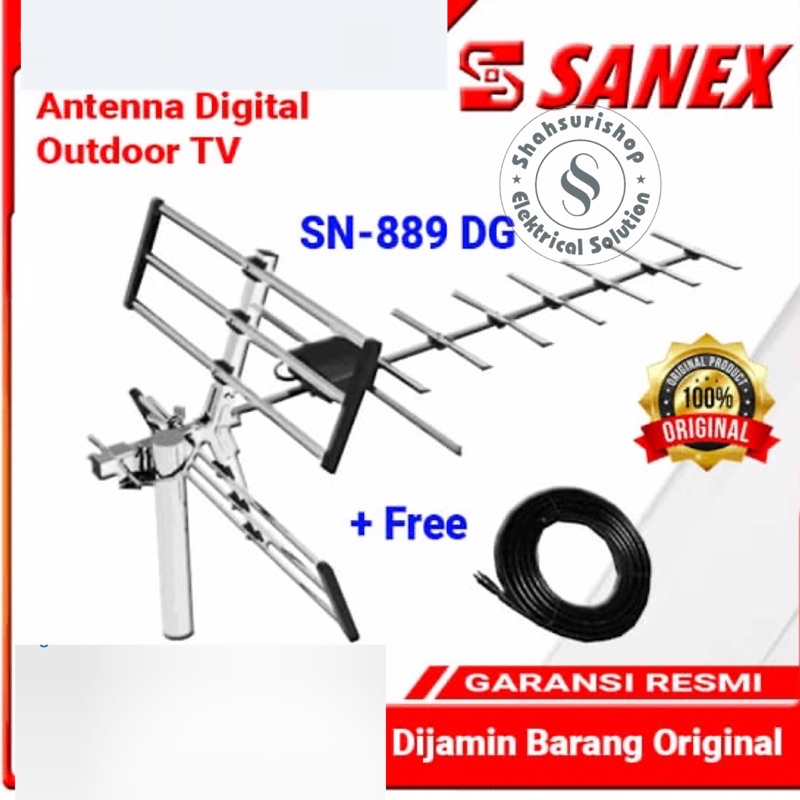 SANEX ANTENA TV DIGITAL SN-889 DG ANTENNA OUTDOOR FREE KABEL