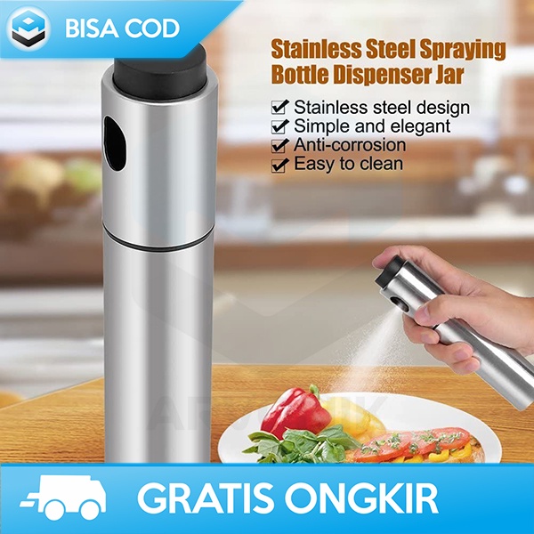 BOTOL MINYAK SEMPROT OIL SPRAYER SERBAGUNA BAHAN STAINLESS STEEL DE400