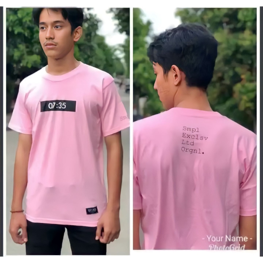 Kaos Pria Distro Kaos Pria Wanita Kaos Smity Warna Pink Kaos Wanita Lengan Pendek Kaos Cowok Kaos Ce