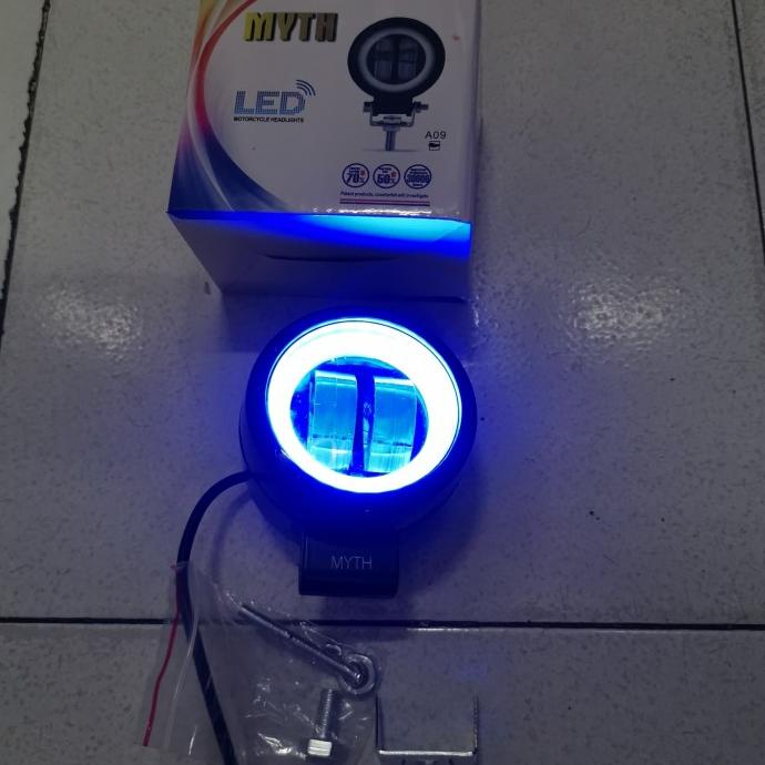 lampu tembak daymaker mini bulat eagle eye biru tembak putih terang