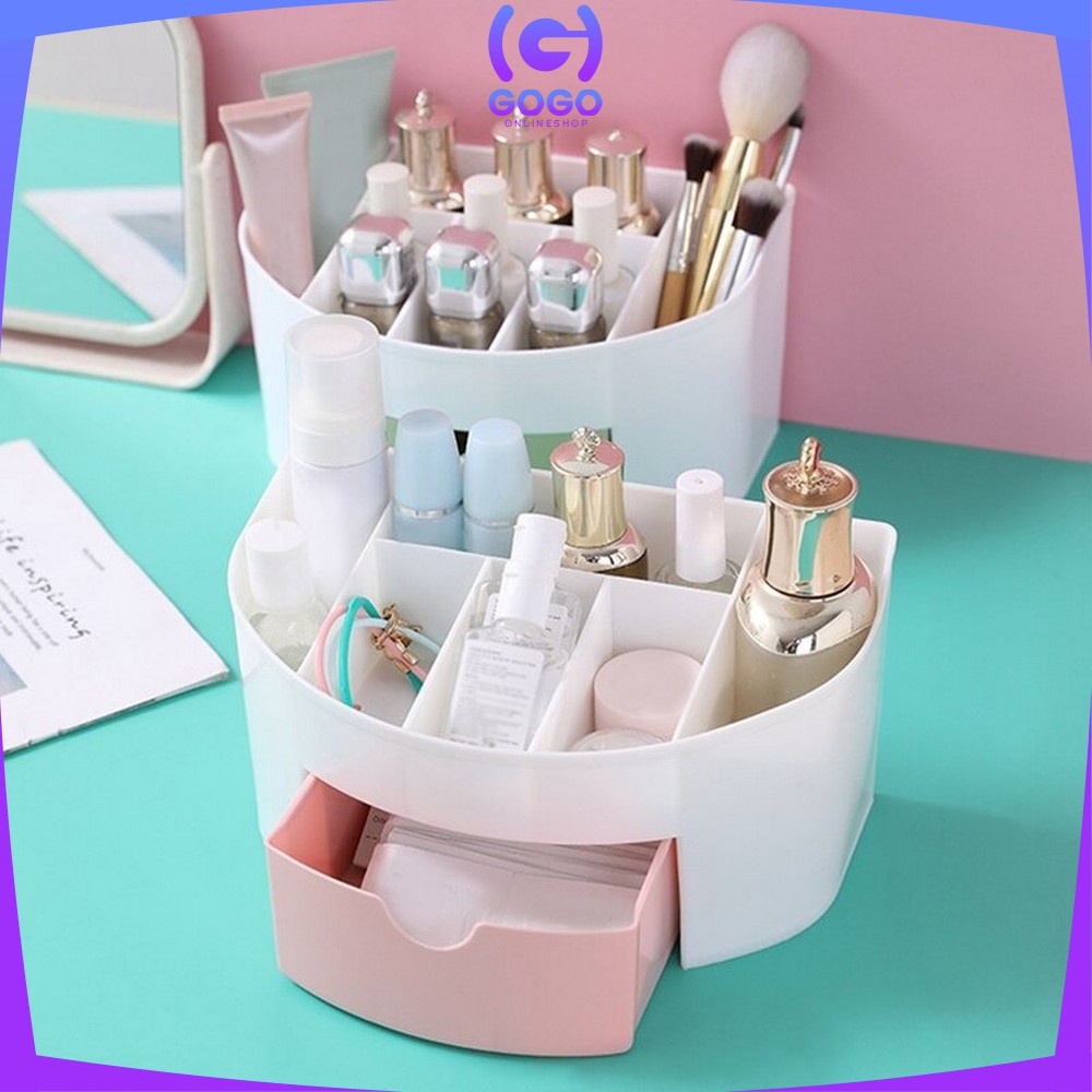 GOGO-K33 Rak Kosmetik Mini Serbaguna Desktop Storage Box Organizer Multifungsi / Make Up Storage