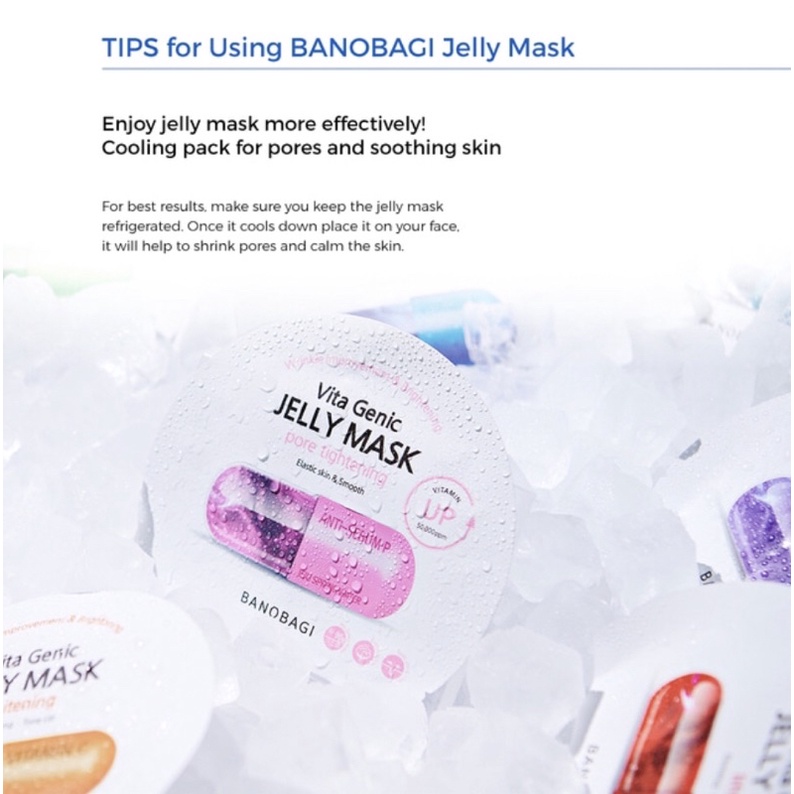 [BISA COD] Banobagi Vita Genic Jelly Mask - Sheet Mask Banobagi - Masker Banobagi - Banobagi Jelly
