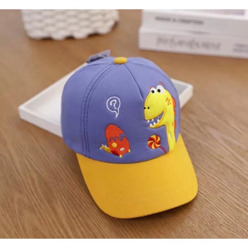Topi Balita Anak Party Import Dino Snapback