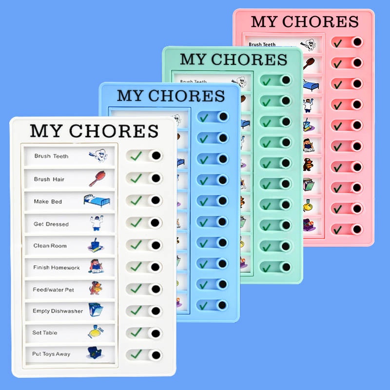 My Chores Checklist Daily Planner Papan Talenan Bahan Plastik Multifungsi Untuk Dekorasi Dinding untuk Kid Self-discipline