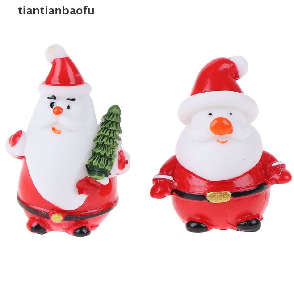 Miniatur Figure Santa Claus Snowman Untuk Dekorasi Taman