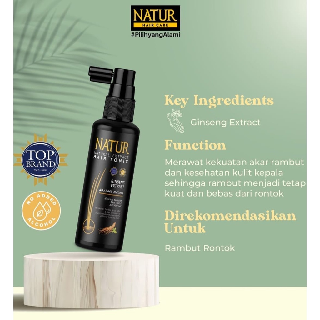 Natur Hair Tonic Gingseng 50 ml - Tonik Rambut Anti Rontok