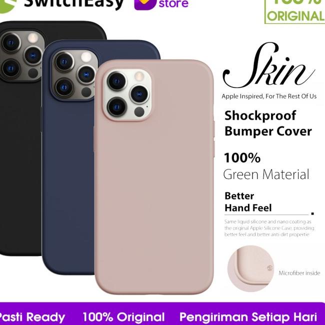 Original SwitchEasy Skin Case iPhone 12 Pro Max 12 Pro 12 Mini Casing - iPhone 12ProMax, Blue