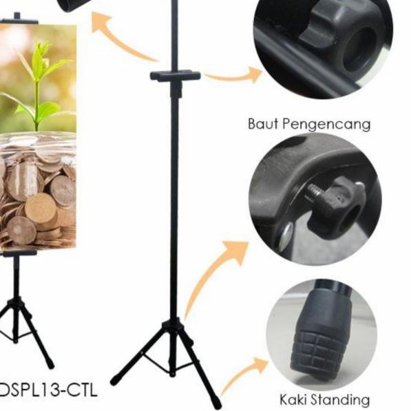 Tripod Banner 2 sisi Standing Display , Stand Tripod Foto Frame - 2 sisi