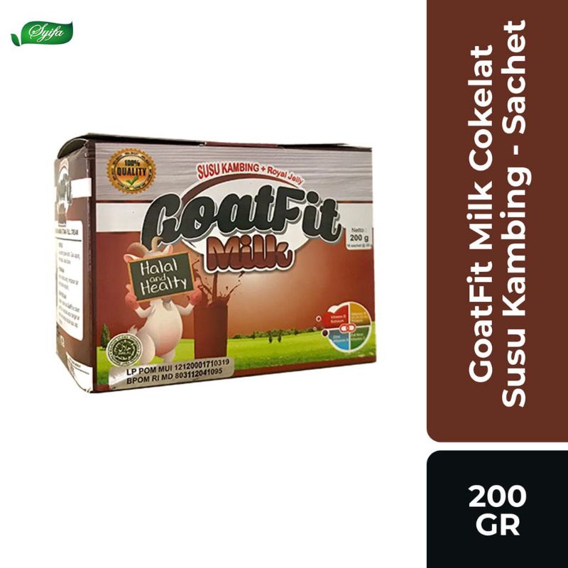 

Goatfit Milk sachet Coklat Isi 10 Sachet | Susu Kambing Etawa Plus Royal Jelly Goatfit Coklat