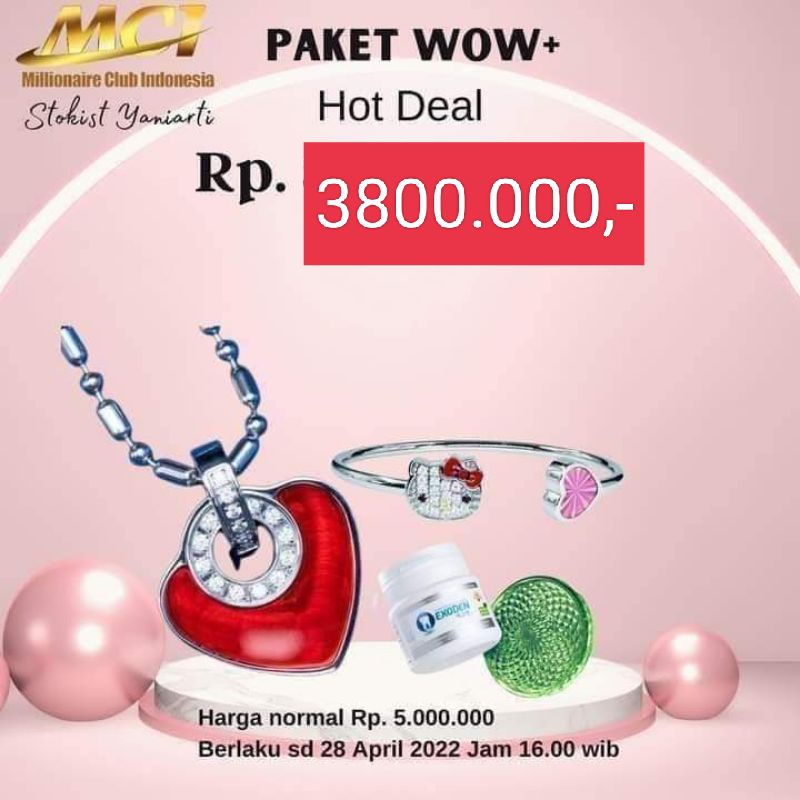 paket kesehatan lengkap mci paket kalung red heart gelang hello Kitty  Exodent