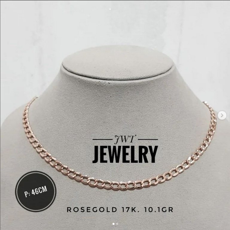 KALUNG EMAS FASHION PENDEK CUBAN SISIK NAGA HOLO