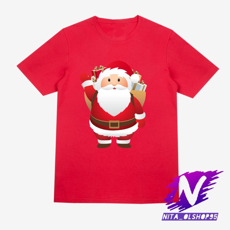 kaos anak baju anak natal tahun baru sinterklas