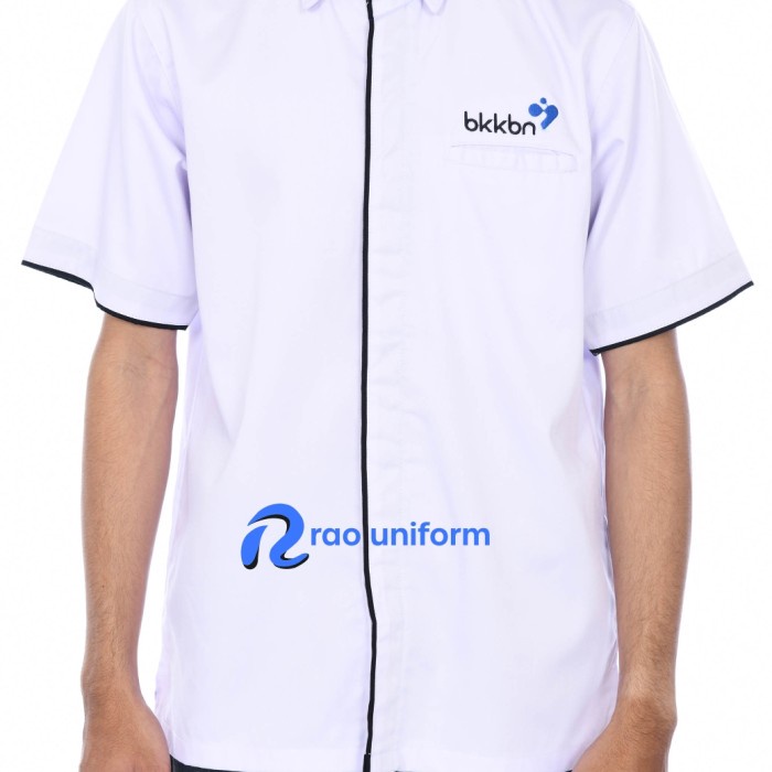 B 001 Baju Kerja Kantor Bkkbn/Kemeja Putih Bkkbn/Seragam Dinas Bkkbn