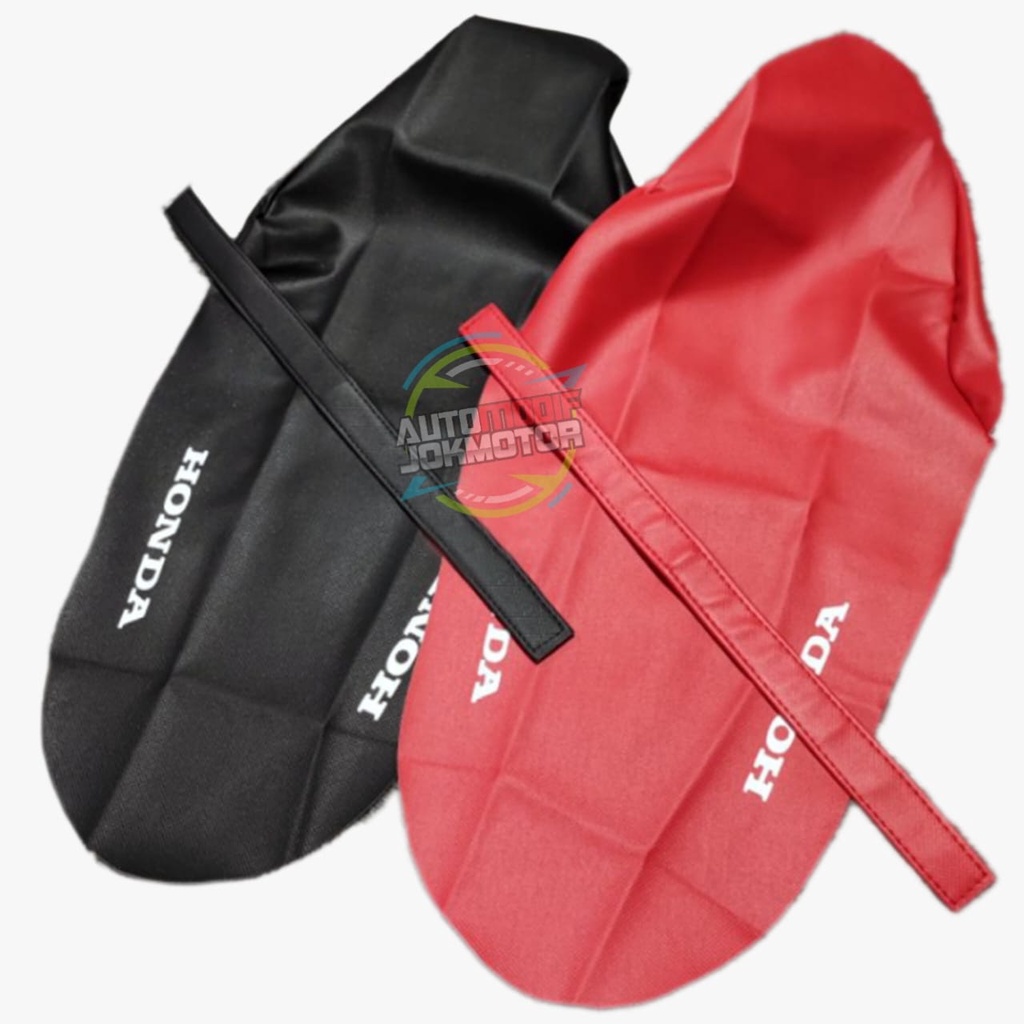 Sarung Kulit Jok Motor Standart Honda CRF 150L Warna Merah, Hitam