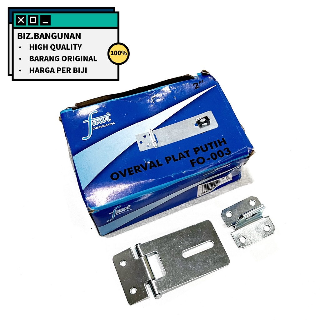 OVERVAL PLAT 2&quot; INCH - OVERPAL GRENDEL TEMPAT CANTOLAN GEMBOK PINTU