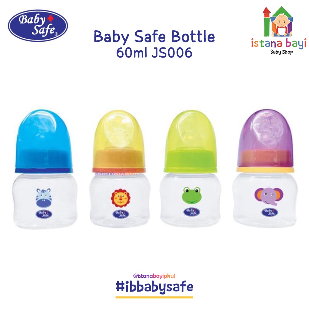 Baby Safe Feeding Bottle Slim Neck 60ml Botol Susu Bayi JS006