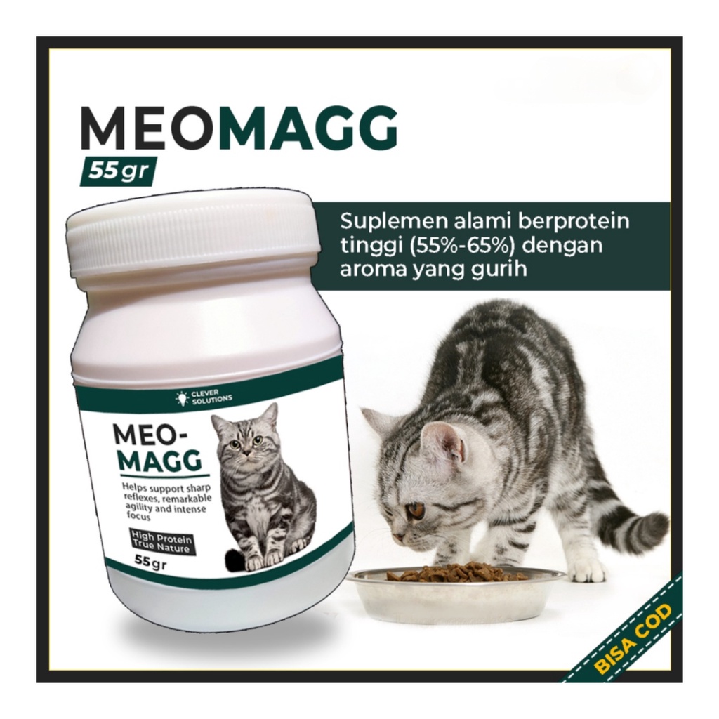 MEOMAGG Maggot Vitamin Pelebat Bulu Kucing Protein Tinggi Penambah Nafsu Makan &amp; Imun Kucing / Anabul [ CS ]