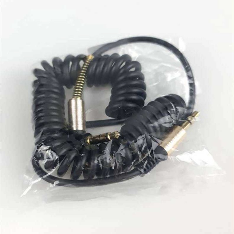 KABEL AUX AUDIO EXTENDER JACK 3,5MM MALE TO MALE HIFI BENTUK L 1M HITAM |2069