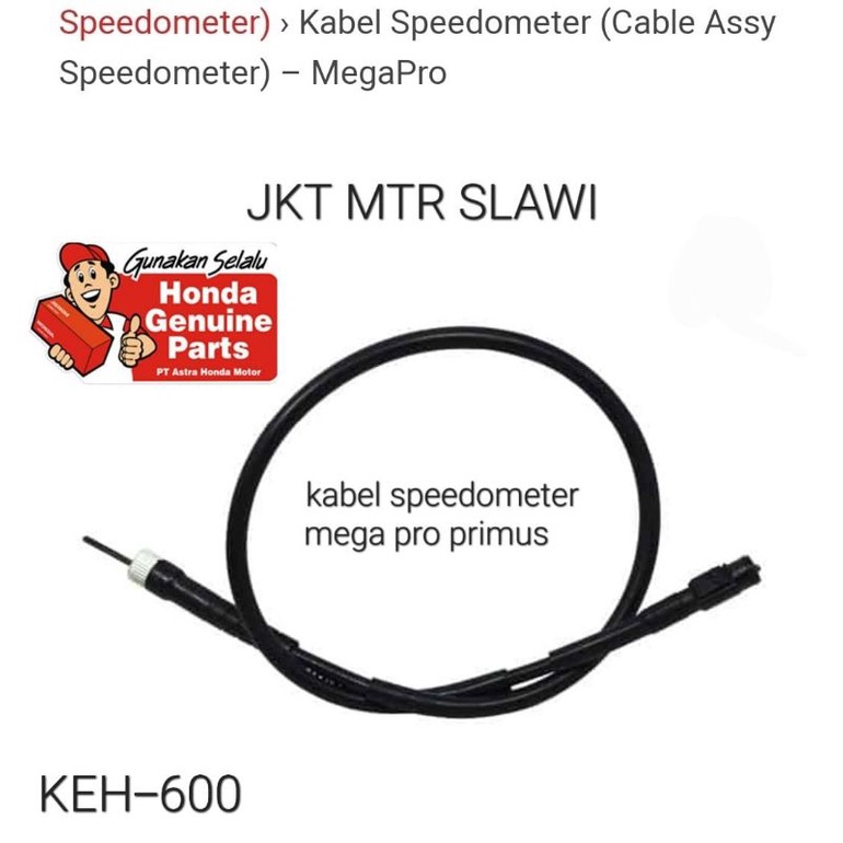 37260-KEH-600 kabel speedometer megapro primus KEH 600 asli honda