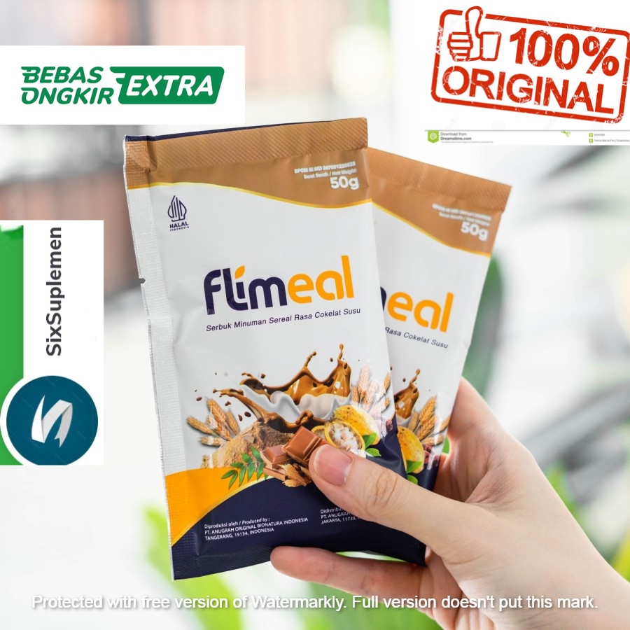 (Bonus Shaker) Flimeal 1 Box isi 12 sachet pengganti sarapan ready stok LGS KIRIM !!