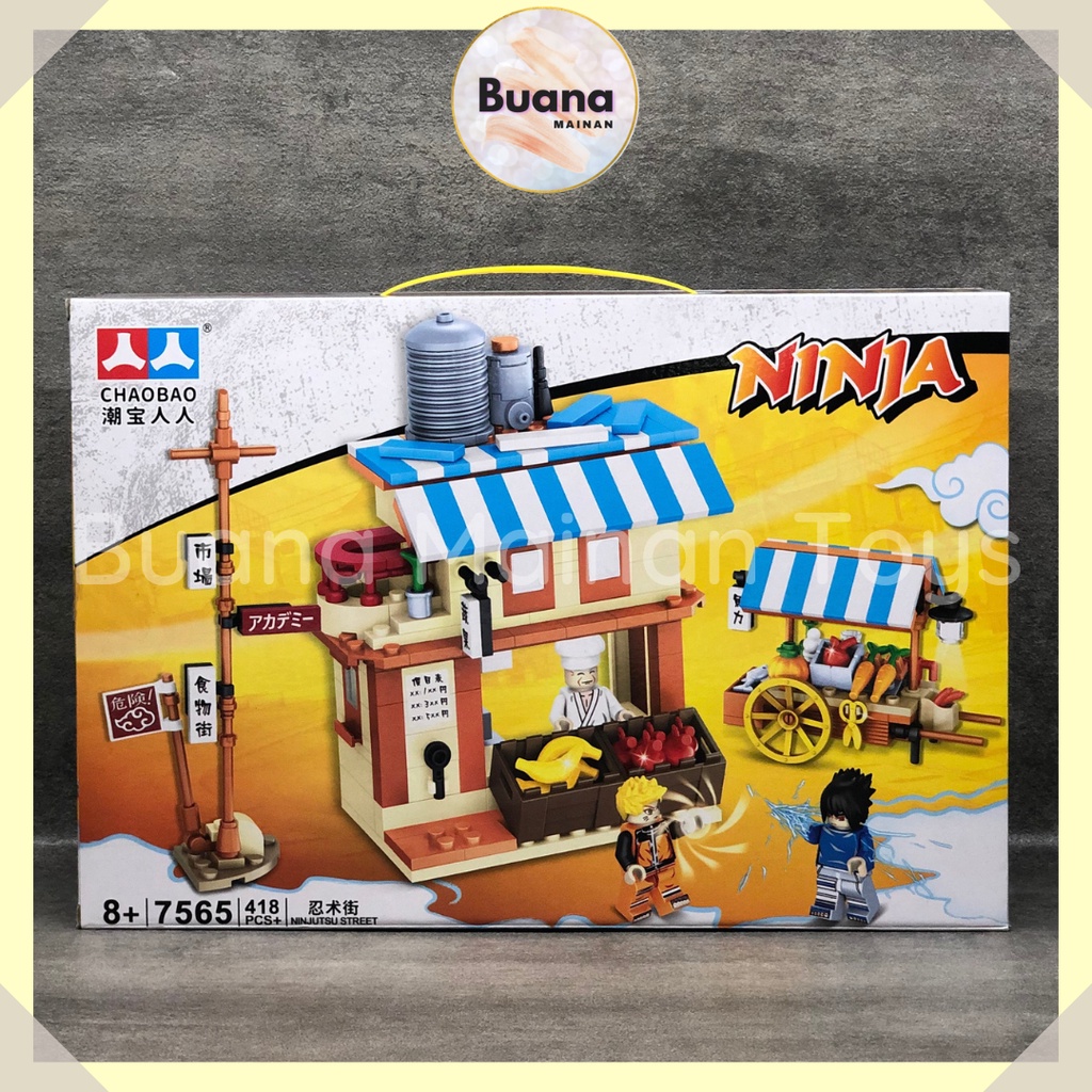 BRICKS CHAOBAO JAPAN NINJUTSU STREET STALL MAINAN EDUKASI ANAK COWO CEWE BRICK BLOCK 7565