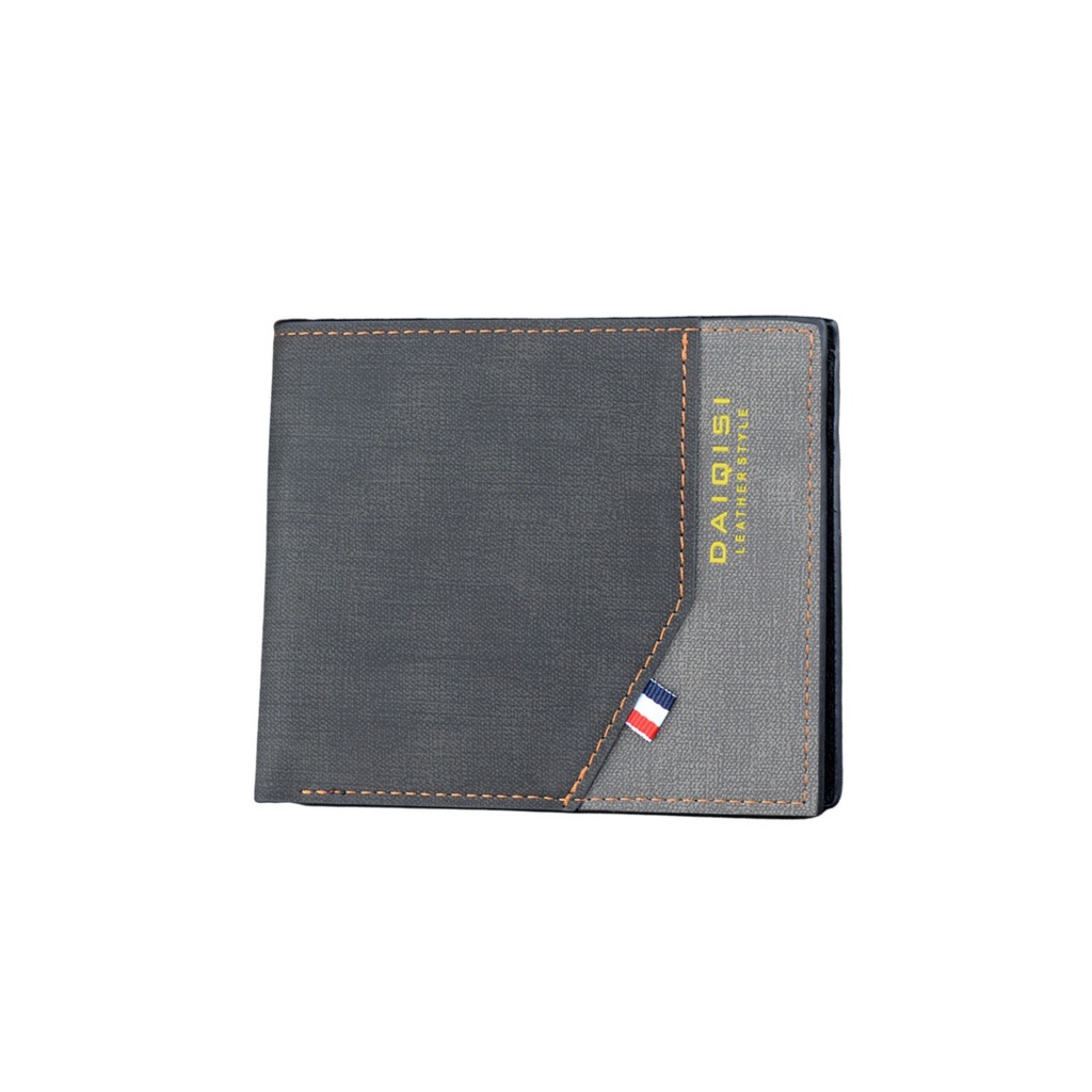 DOMPET LIPAT PRIA PREMIUM DAIQISI KULIT HITAM FLUX SLOT UANG KARTU RESLETING COWOK DEWASA KEREN BRANDED DISTRO LAKI REMAJA WA600B5 KEKINIAN SIMPLE MURAH