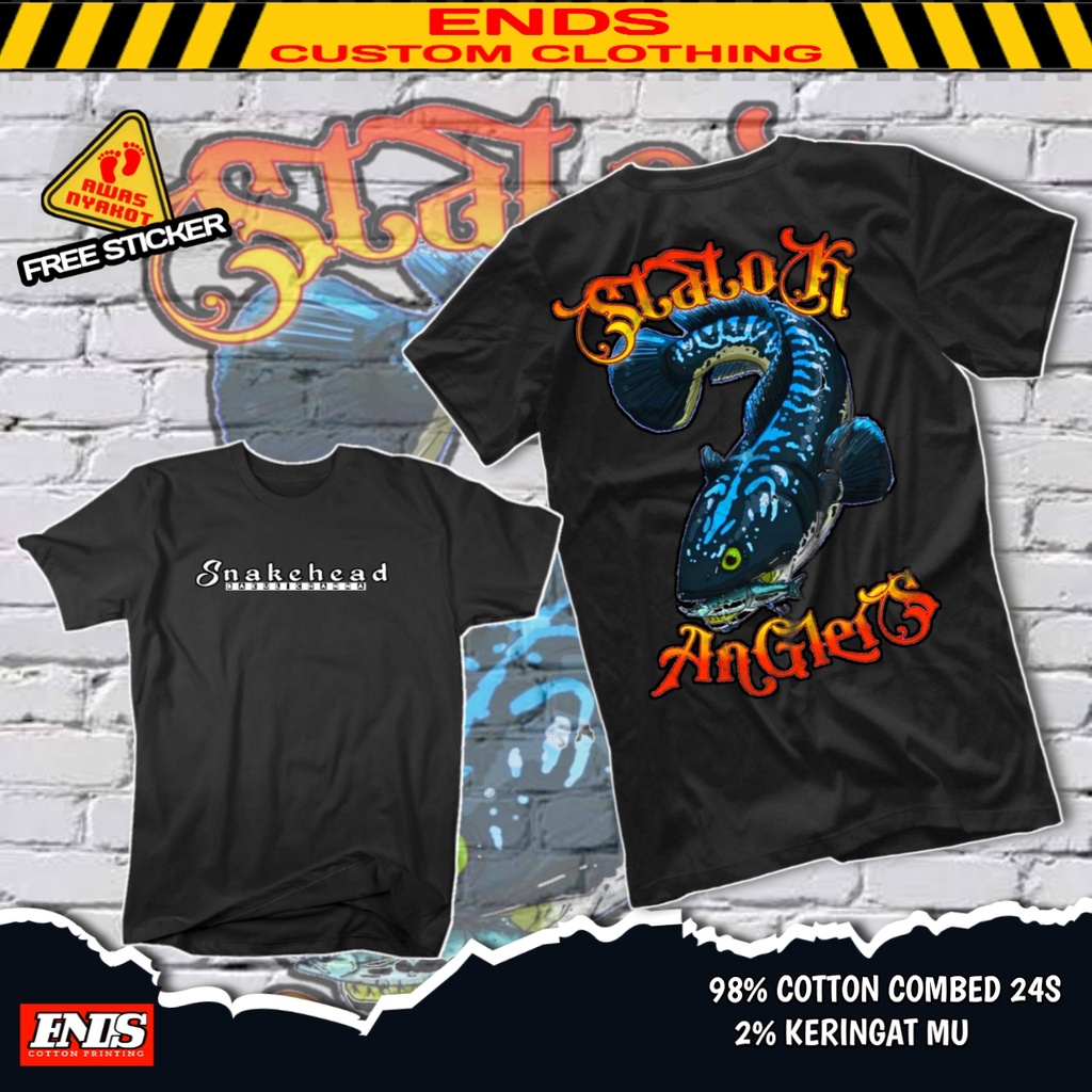 Kaos Channa Pulchra Predator Fish Baju Pecinta Ikan Hias Chana Keeper Aquascaper Indonesia Mancing M