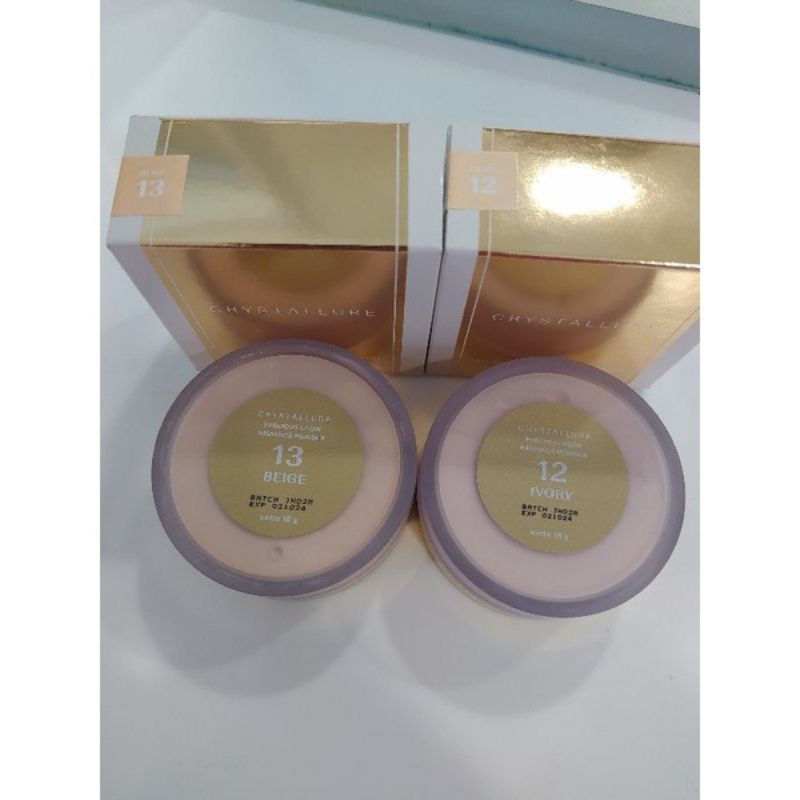 CRYSTALLURE Precious Glow Radiance Powder 18gr (Bedak tabur)