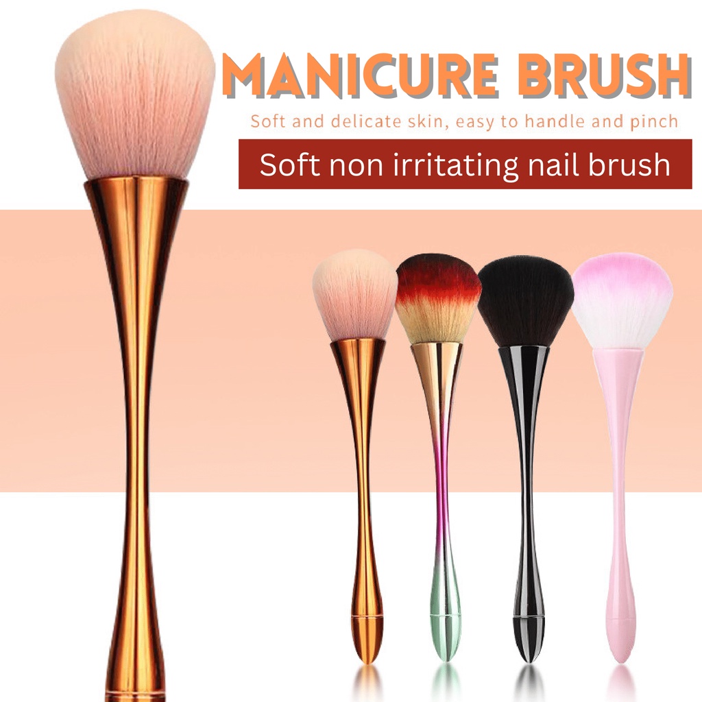 Nail Brush Manicure untuk membersihkan debu kutek UV setelah manicure Akrilik Make Up Tool Mini Travel Portable Blush