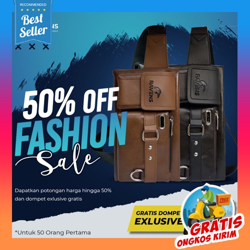 Promo Cuci Gudang Tas Waistbag Tas Pinggang Slempang Pria Selempang Distro Westbag Kasual Keren Tas 