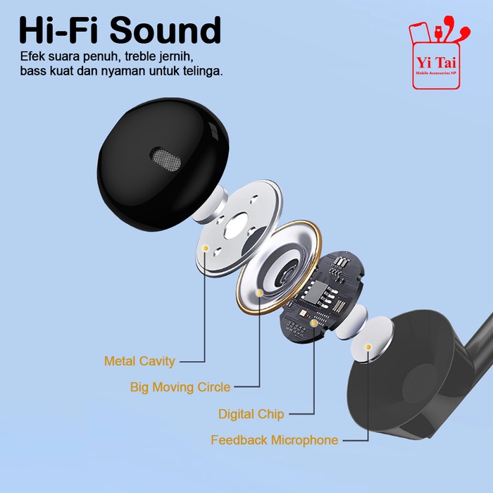 HEADSET YI TAI Y24 PREMIUM EXTRA BASS / HANDSFREE JACK 3.5MM Y24