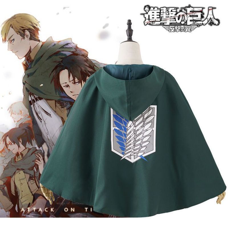 [MikanHiro Store] Jubah Attack On Titan Wings of freedom cloak attack peripheral coat two-dimensional Japanese anime cloak giant clothes cos clothing