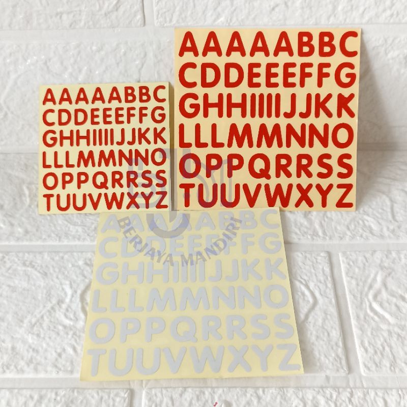 

Cutting Sticker Nama Abjad Stiker Alphabet Huruf Reflektif