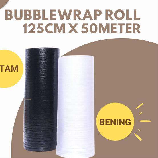 

Bubble Wrap Bubblewrap 125 cm x 50 m (meter) Bening/Hitam - Putih