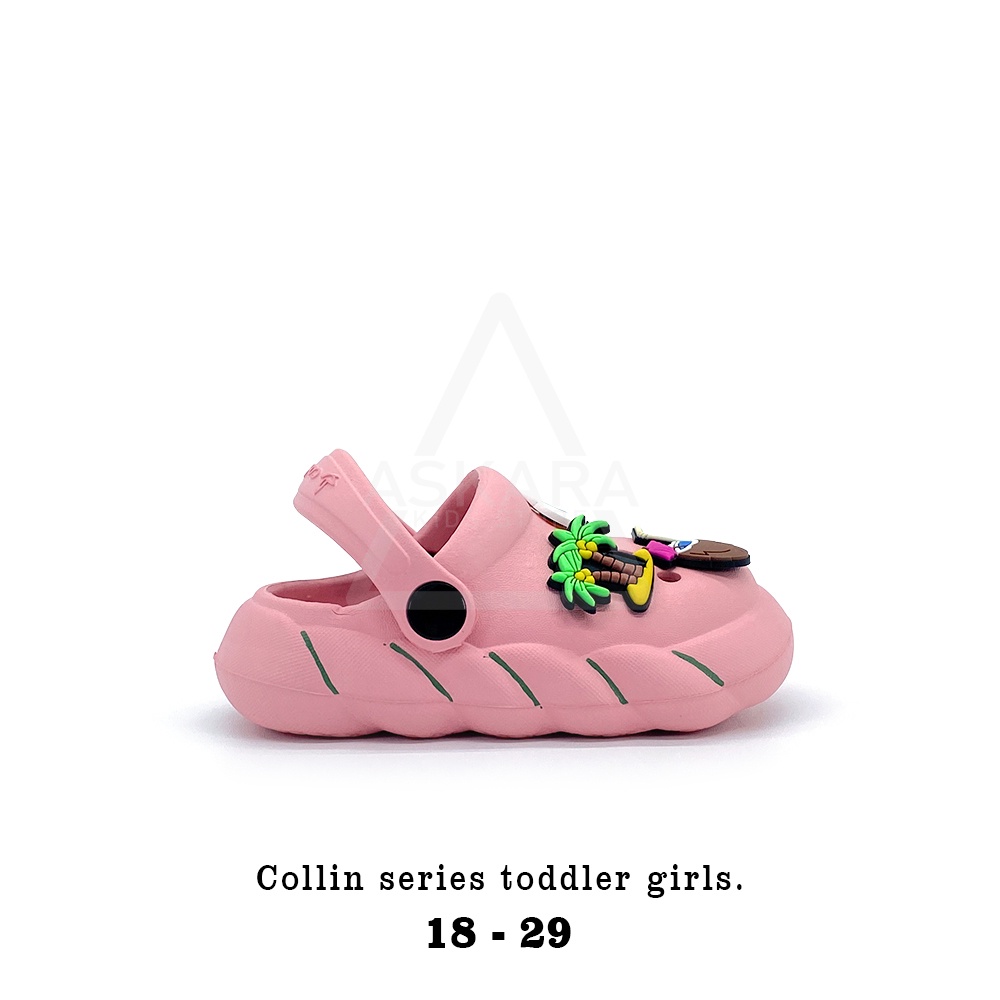Sandal Anak perempuan baby girls selop tali belakang model korean style lucu 10 bulan - 3 tahun-PINK