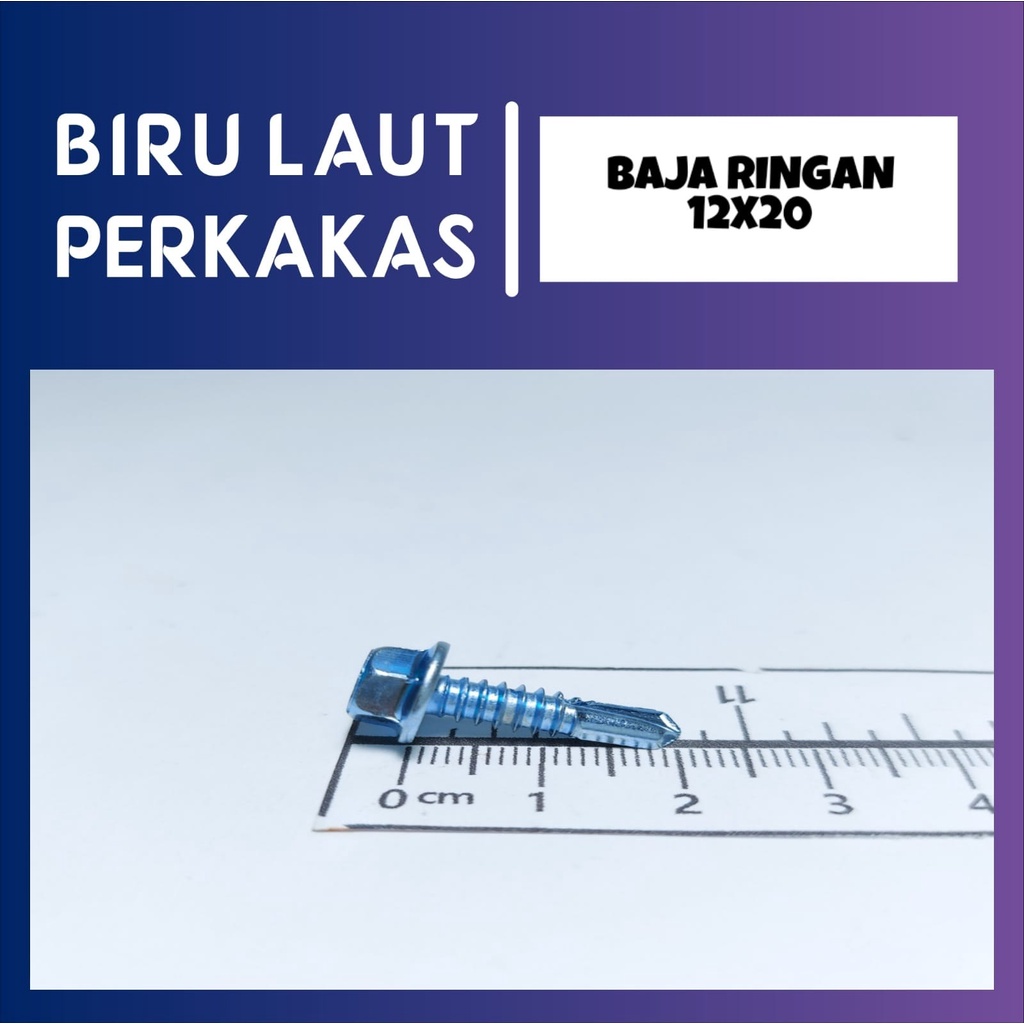 Alat perkakas Skrup Baja Ringan 12 X 20 SDS Baja Ringan 10x19 Baut Roofing 12 x 20x