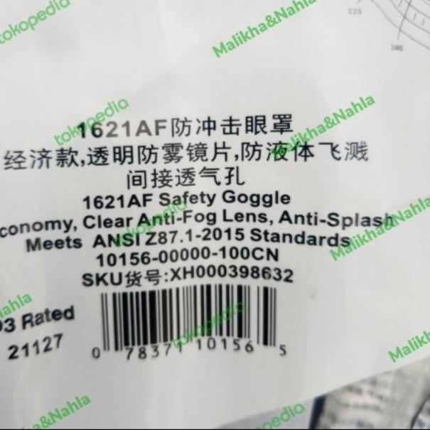 3M Safety Goggle 1621 AF - 1621AF