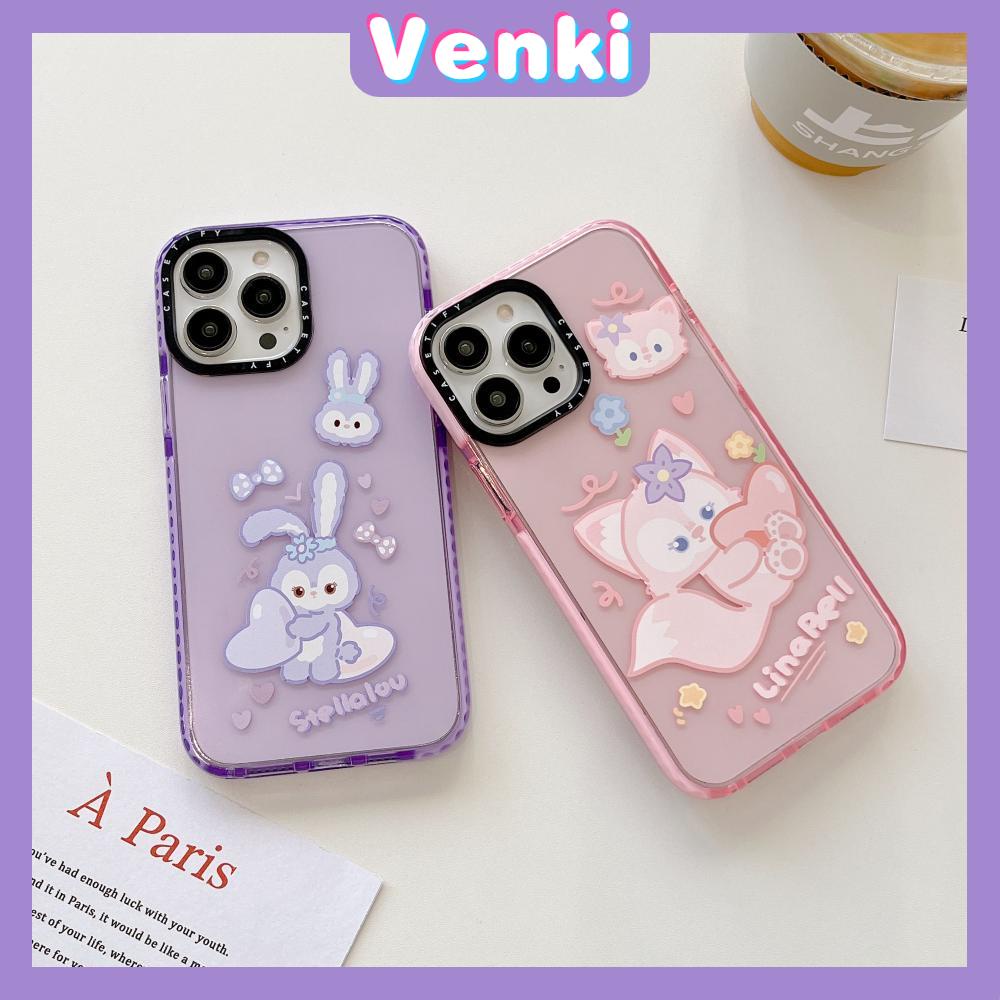 Case iPhone 14 Pro Max Thickened Silicone Soft Case Clear Cute Cartoon Rabbit and Fox Shockproof Camera Protection Compatible For iPhone 13 12 11 Pro Max XR XS 6 6S 7 8 Plus