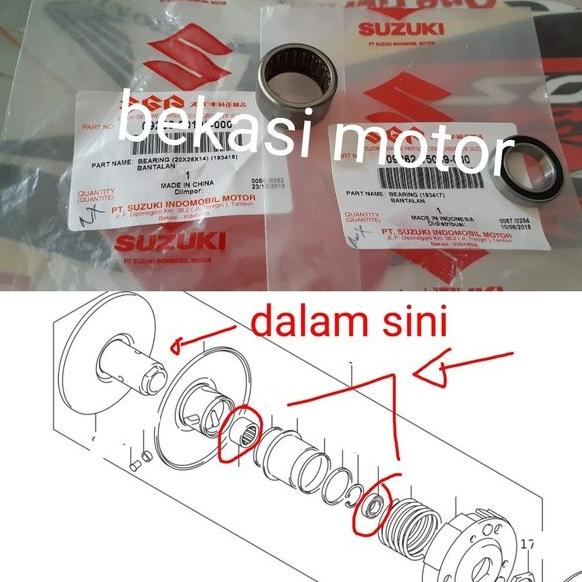 Motor Sparepart Motor laher bearing bambu puli pulley suzuki nex lets