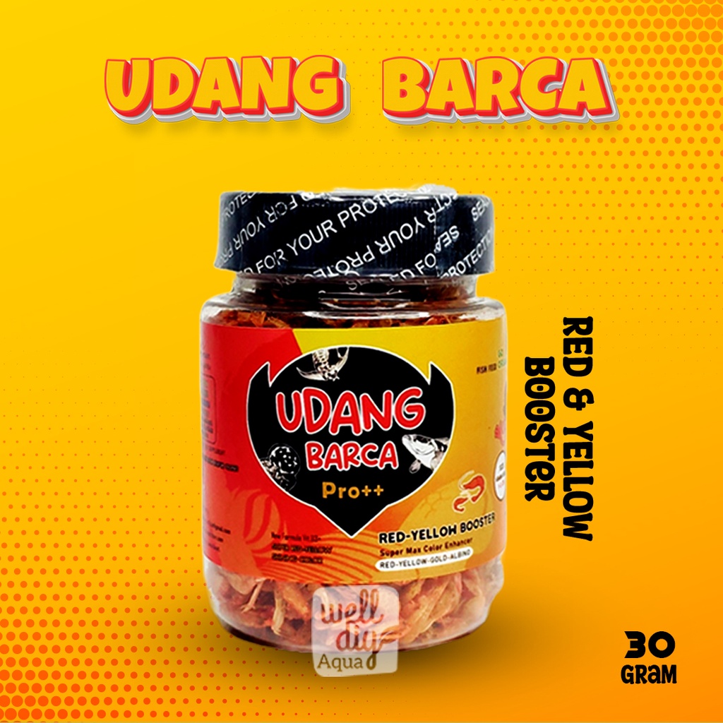 Udang Kering Pakan Ikan Channa EL BARCA Feed Pro++ [RED-YELLOW BOOSTER] - 30 gr