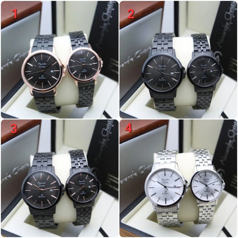 AC1036 COUPLE | JAMTANGAN ALEXANDRE CHRISTIE AC-1036 SEPASANG