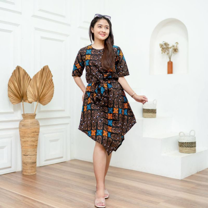 Dress lancip motif songket batik kampus daun kondangan dress kondangan atau  dress lancip