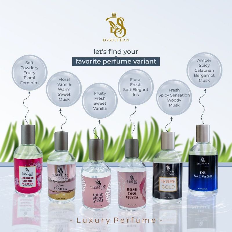 ViralD'SULTHAN INSPIRED EAU DE PARFUM BPOM LUXURY SERIES PARFUM Tahan Lama -D sultan parfum cowo/cew