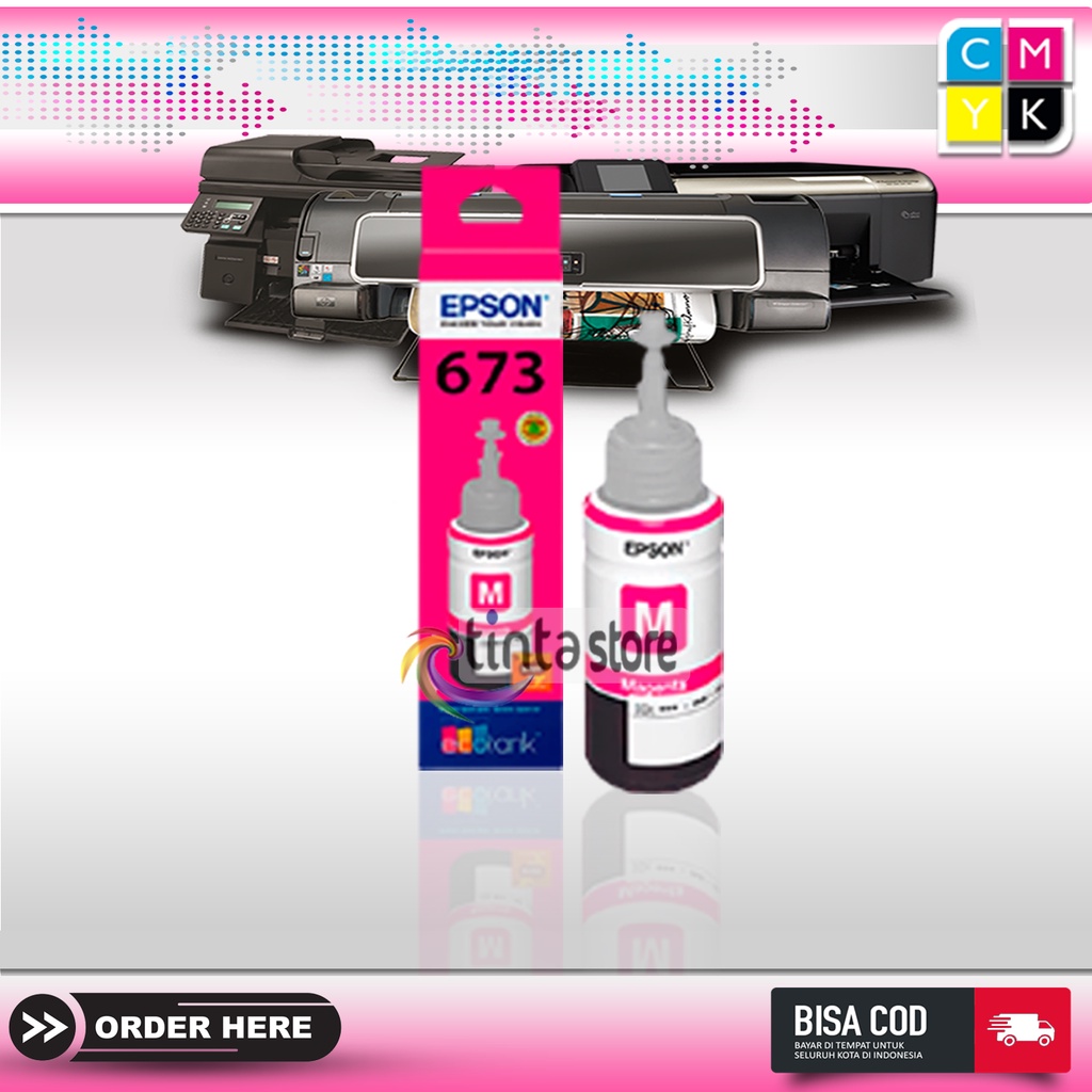 TINTA PRINTER EPSON 673 MAGENTA SERIES L800 L805 L850 L1800