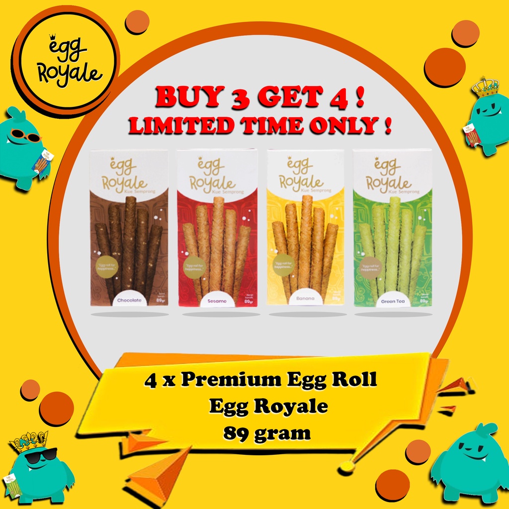 

Buy 3 Get 4 Egg Royale Egg Roll Kue Semprong Limited Special Promotion