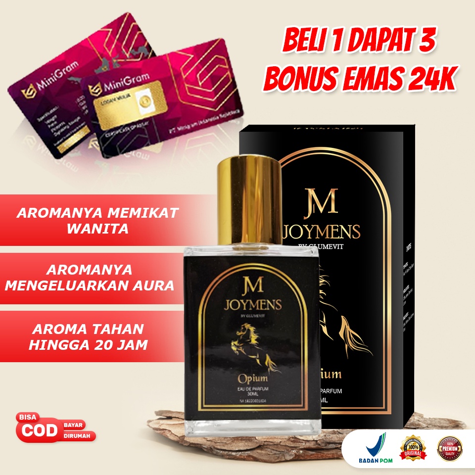 JOYMENS PARFUM PEMIKAT WANITA JOYMENS PARFUM PRIA PARFUM BLACK OPIUM BELI 1 DAPAT 3 BOTOL BONUS EMAS 24K