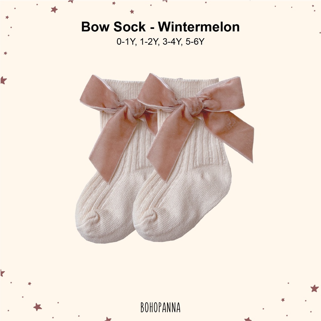 Bohopanna Bow Sock - Kaos Kaki Anak Perempuan 1-6 tahun